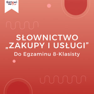 Angielski E8 - słownictwo "Zakupy I Usługi"