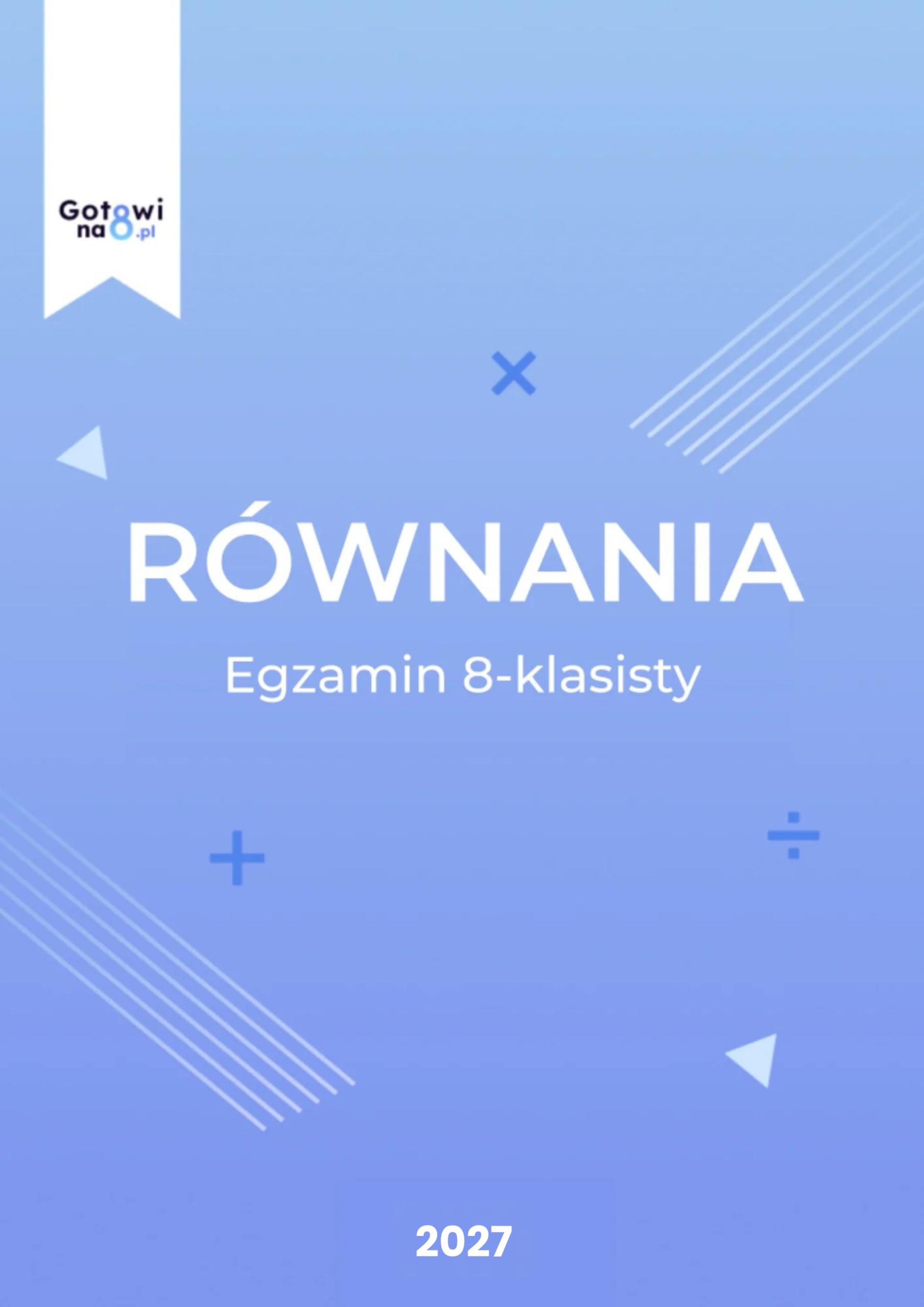 Matematyka E8 – Równania
