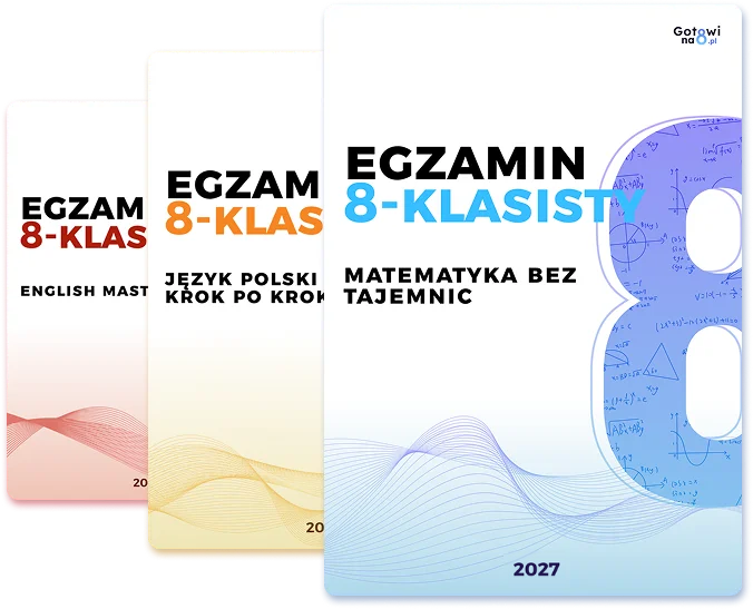 Okładki e-booków z matematyki, języka polskiego i angielskiego